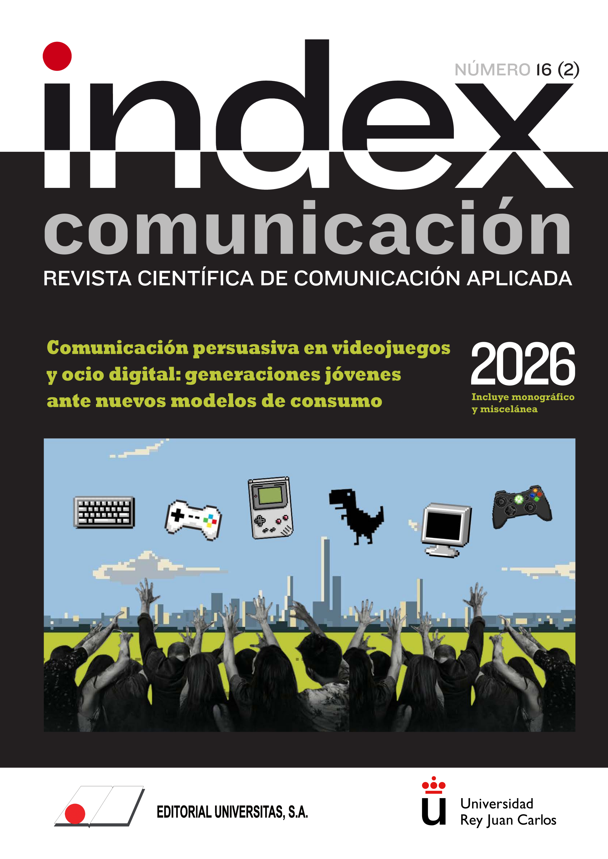 Portada del número 16(2) de la revista científica index.comunicación